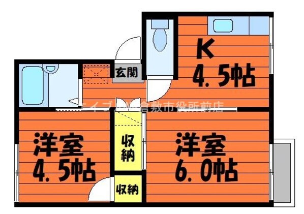 プレジール２２の物件間取画像